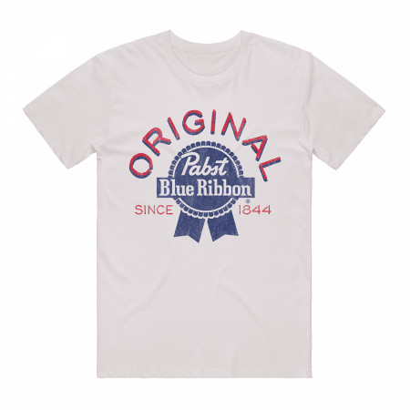 Pabst Blue Ribbon Original Logo Retro Style Distressed  T-Shirt